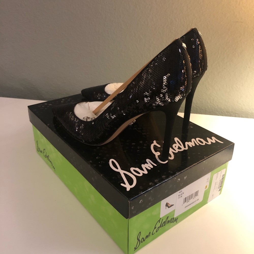 Sam Edelman Sparkly Sequin Hazel Pointed Toe Heels - image 2